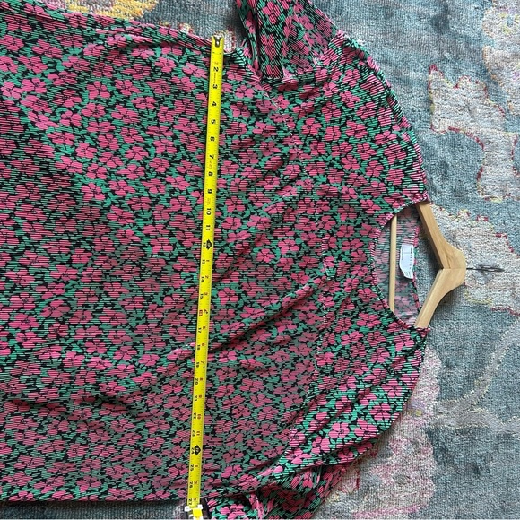 ASOS maternity mini pluses crew neck dress pink green floral - Picture 9 of 10